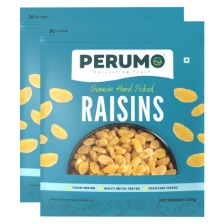 Raisins Pack of 2 | Handpicked, Naturally Sweet & Nutrient-Rich Raisins | 2 x 200g (400g)