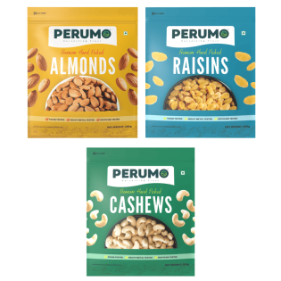 Trio Pack | Handpicked Almonds, Cashews & Raisins | 3 x 200g (600g)